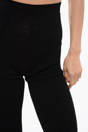 High-Waist Open-Knit Leggings
