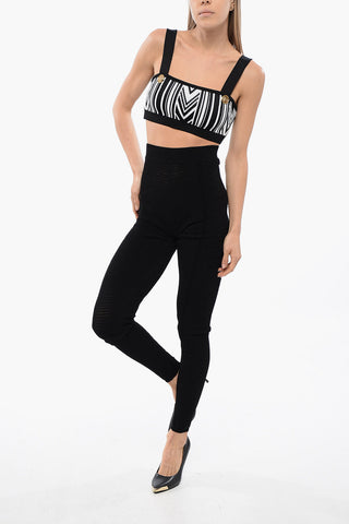 하이웨이스트 오픈 니트 레깅스