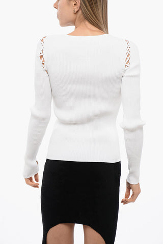 Long Sleeved Top With Criss-cross Details