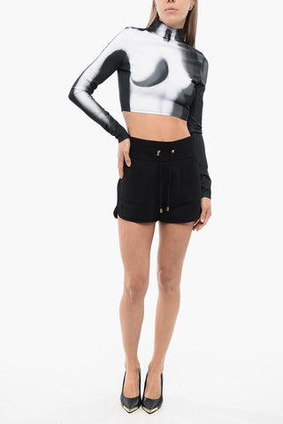 Top Cropped Jersey Con Stampa Body