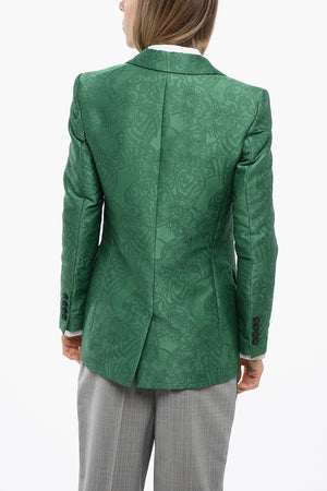 Bestickter Blazer RANBU mit spitzem Revers