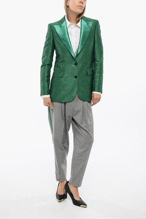 Bestickter Blazer RANBU mit spitzem Revers