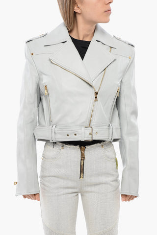Giubbotto Biker In Pelle