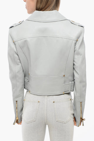 Giubbotto Biker In Pelle
