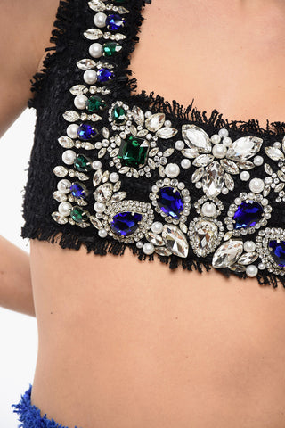 Rhinestone Embelished Cropped Top
