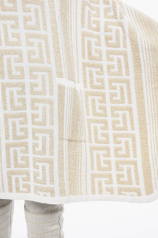 Hooded Poncho With Lurex Maxi Monogram