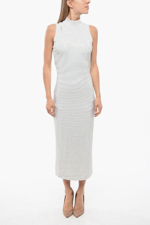 Vestito Midi Layered Con Strass