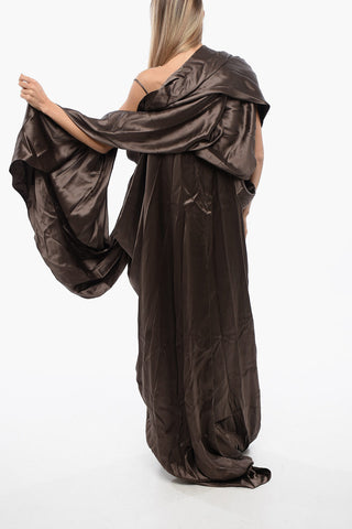 Silk Dress with Cape