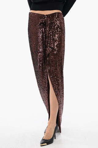 Sequined Skirt With Knotted Detail