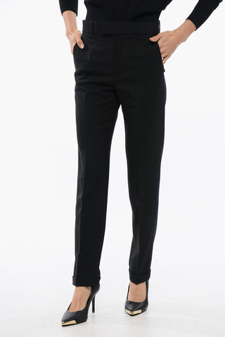 Wool Single Pleat Pants with Hidden Closure