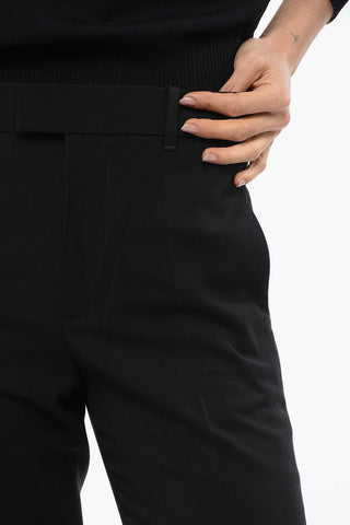 Wool Single Pleat Pants with Hidden Closure