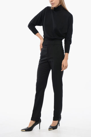 Wool Single Pleat Pants with Hidden Closure