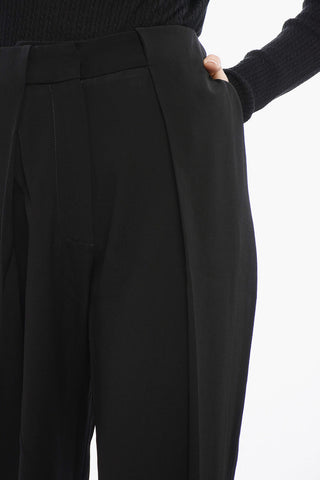 High-Waist Tapered-Fit Trousers