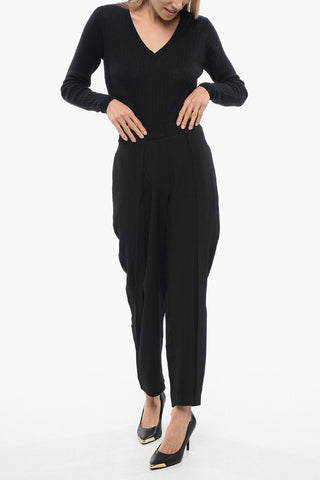 Hochtaillierte Tapered-Fit-Hose