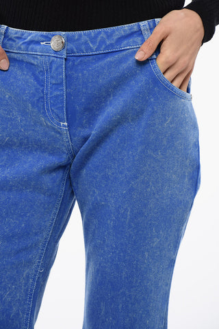 Jeans Svasati a Gamba Ampia con Ricamo Logo
