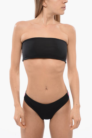 Bandeau Bikini with Multicolor Cut-Out Details