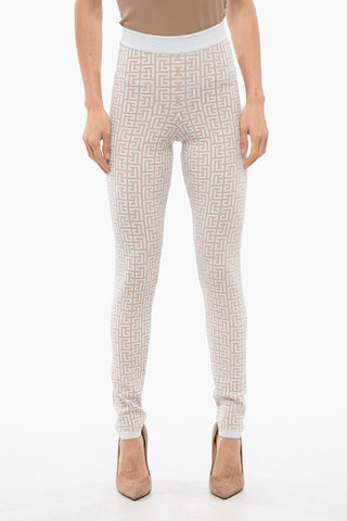 Leggings with Glitter Monogram