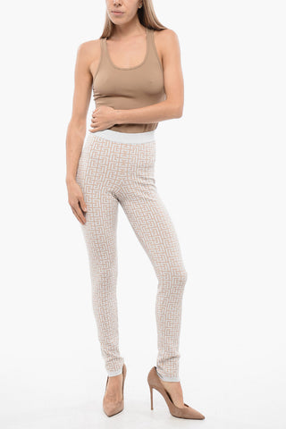 Leggings mit Glitzer-Monogramm