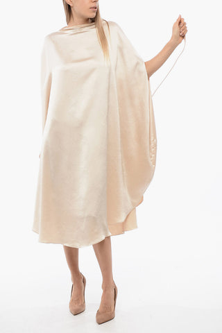 MM6 Satin Cape Dress with Belt