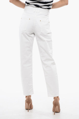 Slim-fit Denims with Jewel Buttons