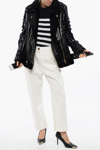 Giubbotto Biker In Shearling