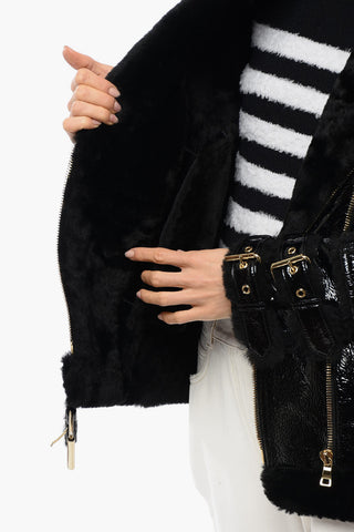 Giubbotto Biker In Shearling