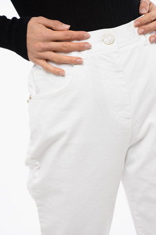 Skinny Denims with Jewel Buttons