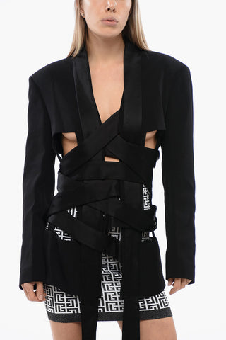 Blazer a Portafoglio DESCONSTRUCTED con Rever in Satin