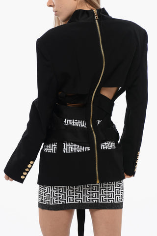 Blazer a Portafoglio DESCONSTRUCTED con Rever in Satin