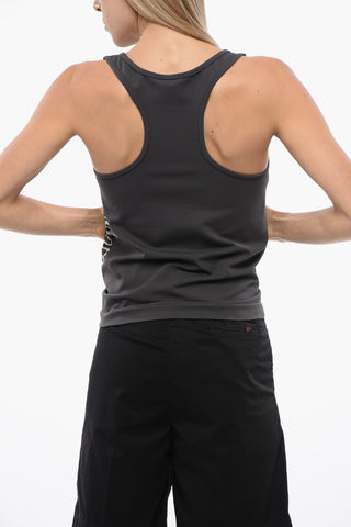 S Stretch Fabric FORTUNA Tank Top with Side Logo
