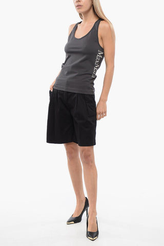 S Stretch Fabric FORTUNA Tank Top with Side Logo