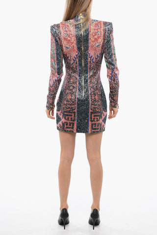 Sequined Long Sleeved Dress