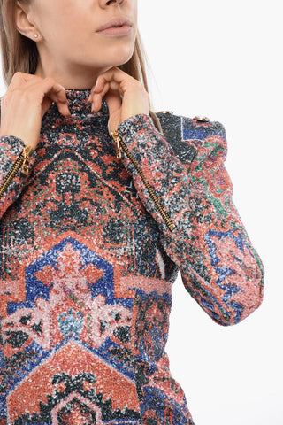 Sequined Long Sleeved Dress
