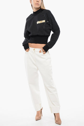 Brushed Cotton Sweatshirt with Doka Pot Pattern