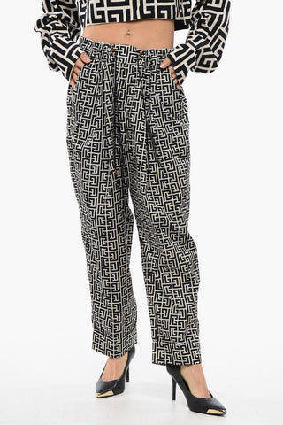 Monogrammed Joggers with Drawstring
