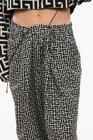 Monogrammed Joggers with Drawstring
