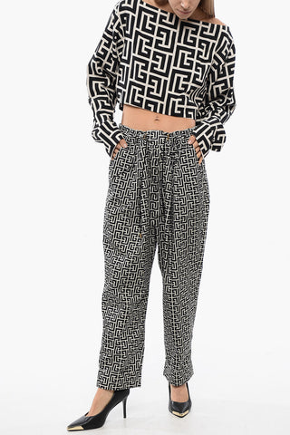 Monogrammed Joggers with Drawstring