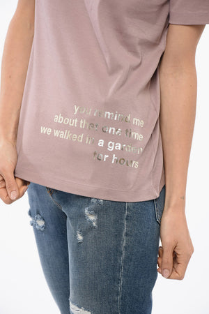 S Solid Color ARIS Crew-neck T-Shirt with Contrasting Details