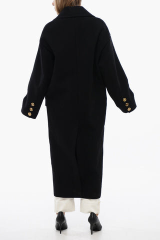 Virgin Wool Coat with Maxi Lapel