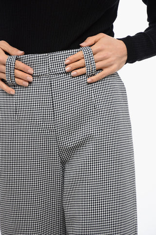 Pantaloni A Vita Alta Pied-de-poule