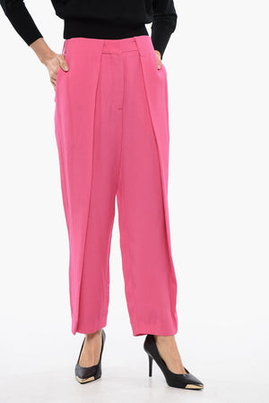 High-Waist Tapered-Fit Trousers
