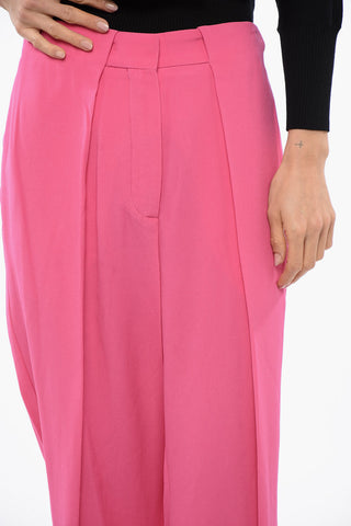 High-Waist Tapered-Fit Trousers