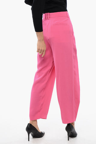 High-Waist Tapered-Fit Trousers