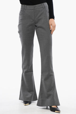 Wool Low-rise Flared Pants
