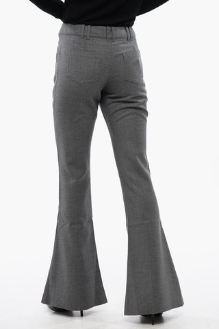 Wool Low-rise Flared Pants