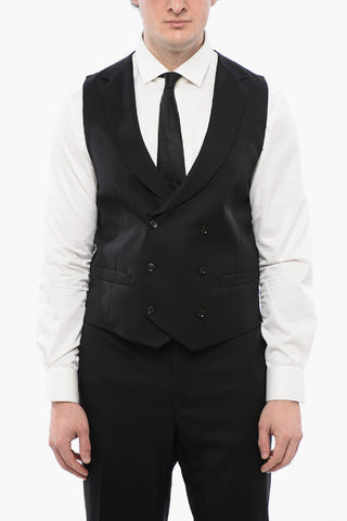 CC COLLECTION Virgin Wool CERIM.RESET Double Breasted Waistcoat