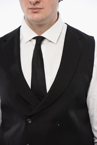 CC COLLECTION Virgin Wool CERIM.RESET Double Breasted Waistcoat