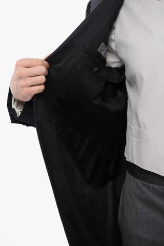 Virgin Wool Center Vent Peak Lapel CEREMONIA Ceremony Groom