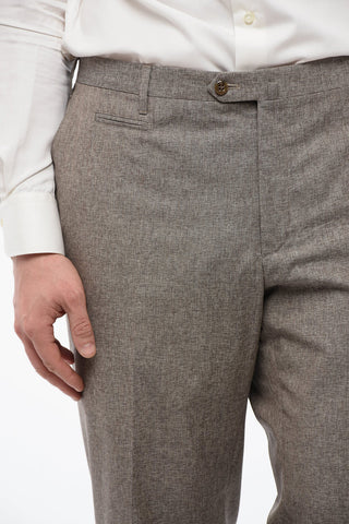 Virgin Wool Blend ACADEMY Pants with Flush Pockets