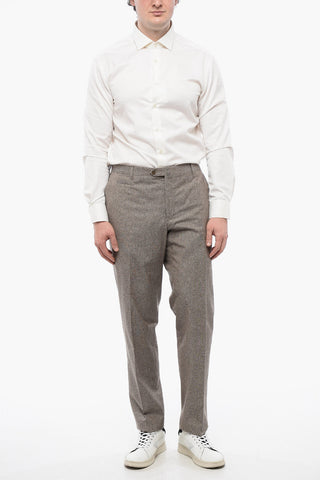 Virgin Wool Blend ACADEMY Pants with Flush Pockets